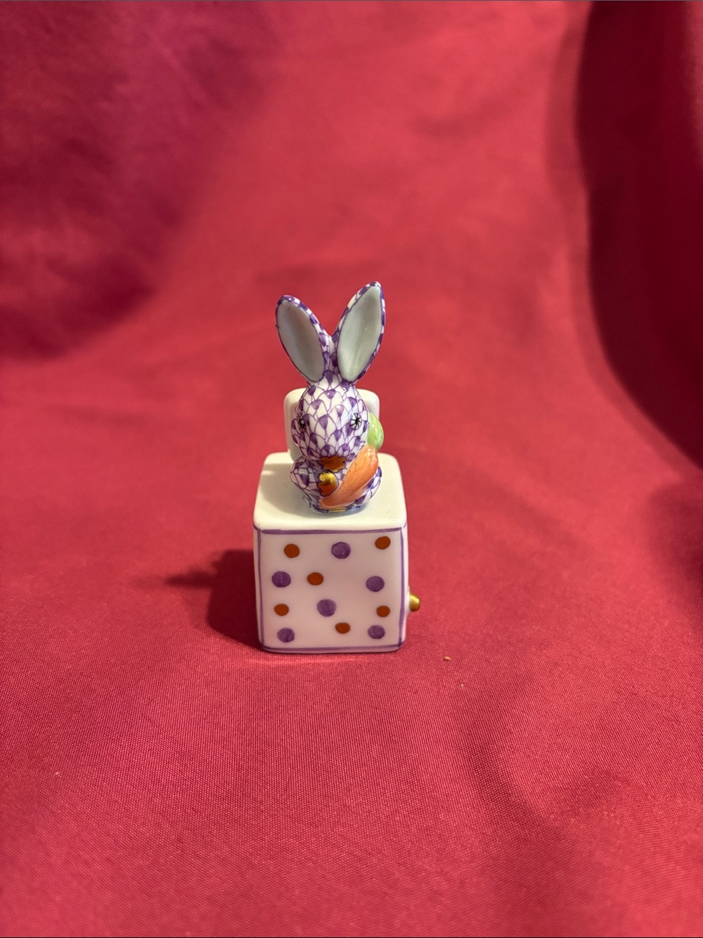 Herend Purple Jack in the Box Bunny
